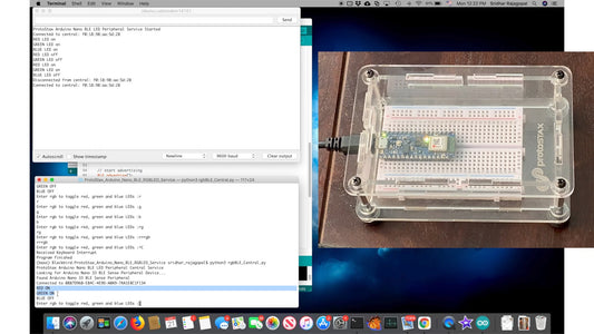 Control Sensors and Actuators on Arduino Nano BLE with Bluetooth & Python