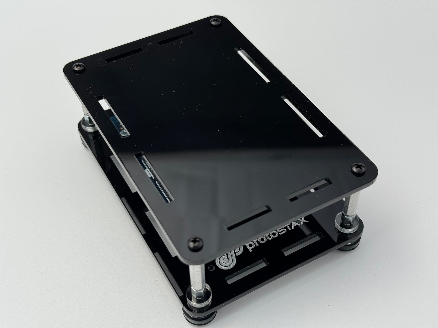ProtoStax Enclosure for Arduino with Arduino UNO Q in Open Configuration