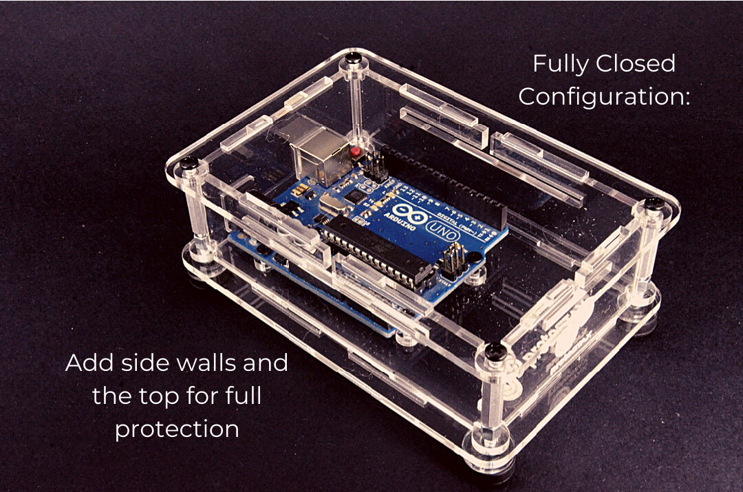 ProtoStax for Arduino - Fully closed enclosure configuration