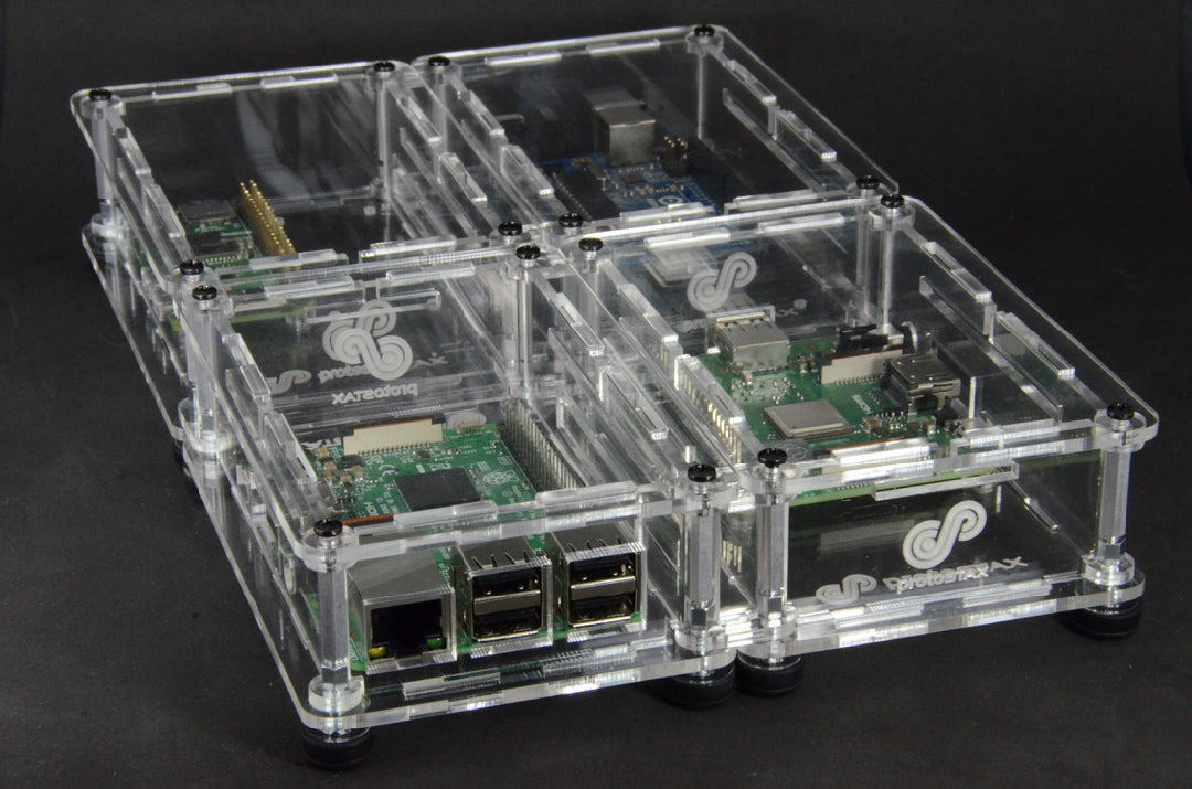 ProtoStax Enclosure - Horizontally stacked Closed Configuration with Arduino, Raspberry Pi 3A+, Raspberry Pi Zero and Raspberry Pi 3B+/4B