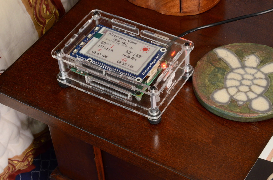 Weather Station with Raspberry Pi , ePaper Display and ProtoStax Enclosure