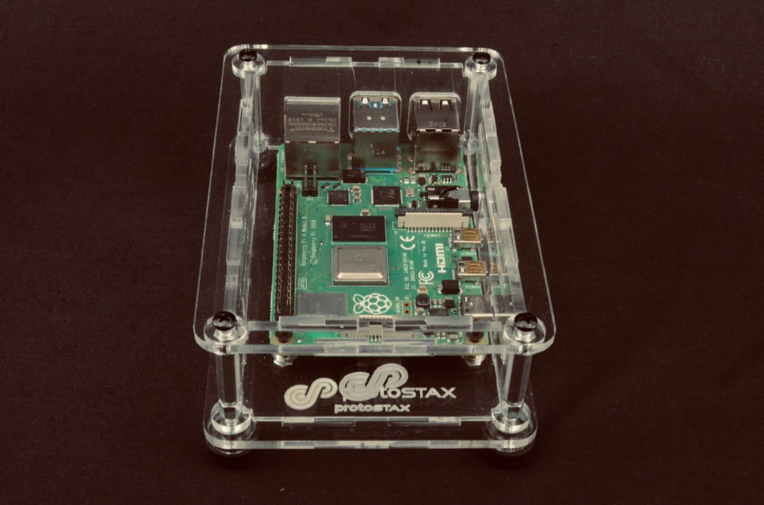 ProtoStax Enclosure for Raspberry Pi B+ / Model 4B - Fully Closed Configuration