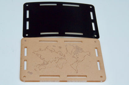 ProtoStax Decorative Tops  - World Map (paintable Top Plate)