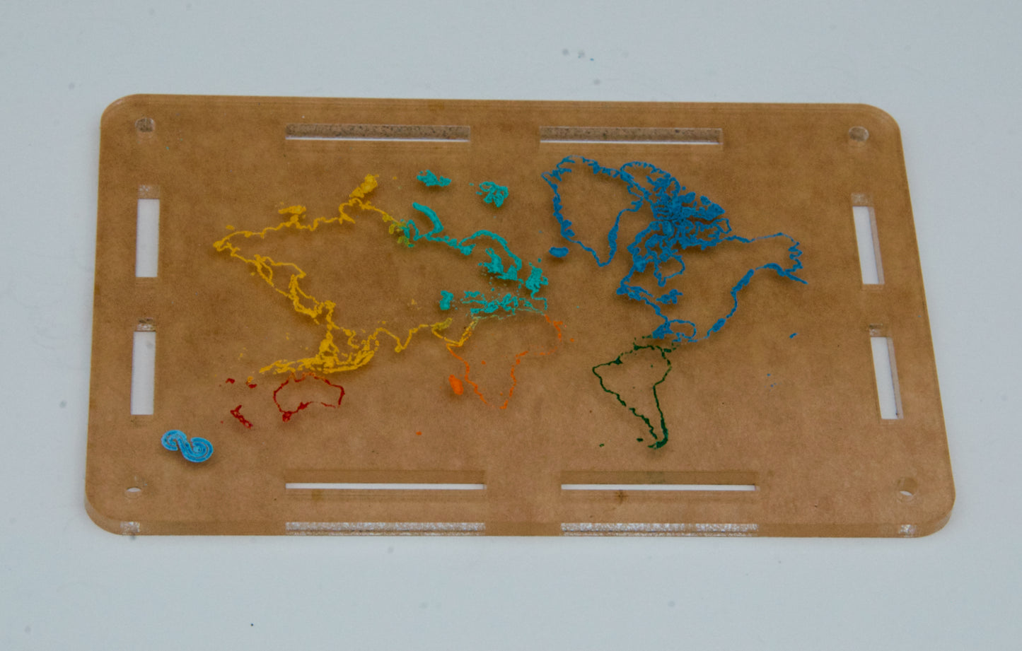 ProtoStax Decorative Tops  - World Map (paintable Top Plate)