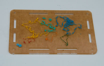 ProtoStax Decorative Tops  - World Map (paintable Top Plate)