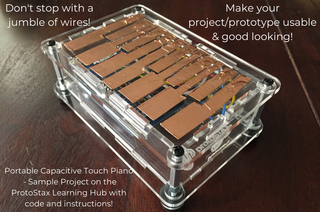 ProtoStax Enclosure for Arduino - Portable Capacitive Touch Piano Project