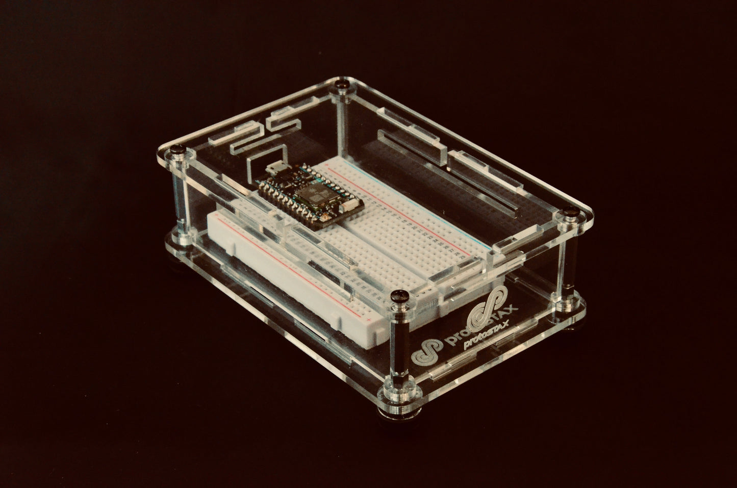ProtoStax Enclosure for Breadboards/Custom - with Breadboard-friendly MCU (Particle Photon)