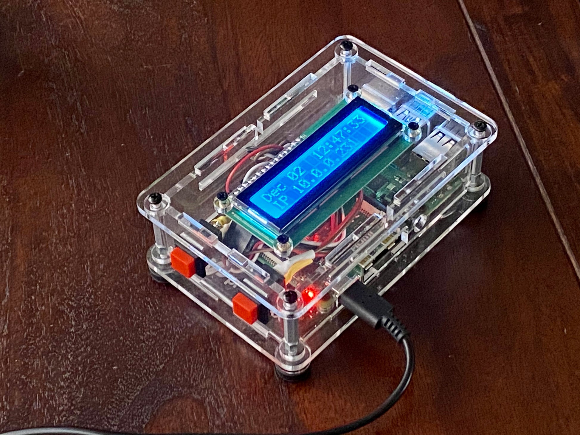 ProtoStax Enclosure with ProtoStax LCD Kit V2 and ProtoStax Kit for Momentary Push Button Switches